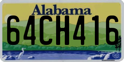 AL license plate 64CH416