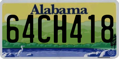AL license plate 64CH418