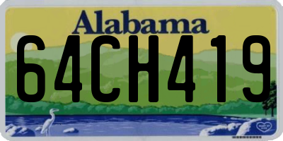 AL license plate 64CH419