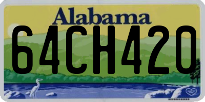 AL license plate 64CH420