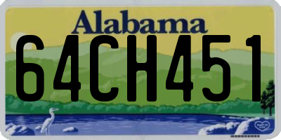 AL license plate 64CH451