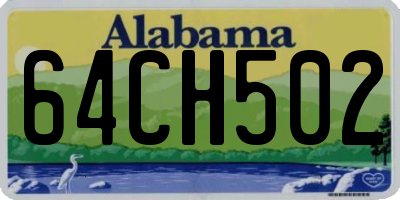 AL license plate 64CH502
