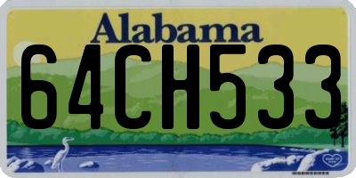 AL license plate 64CH533