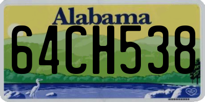 AL license plate 64CH538