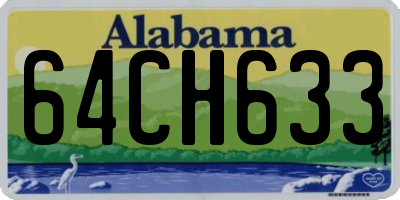 AL license plate 64CH633