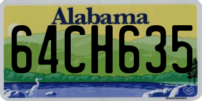AL license plate 64CH635