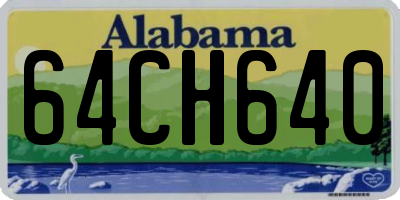 AL license plate 64CH640