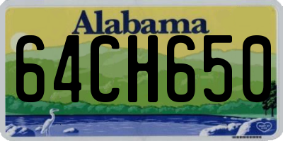AL license plate 64CH650