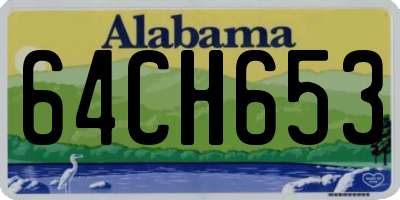 AL license plate 64CH653
