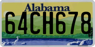 AL license plate 64CH678