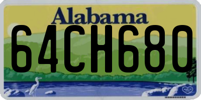 AL license plate 64CH680