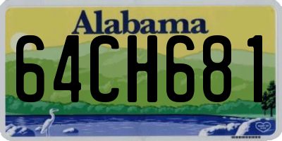 AL license plate 64CH681