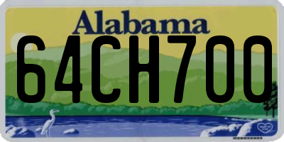 AL license plate 64CH700