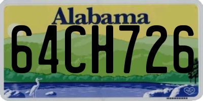 AL license plate 64CH726