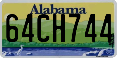 AL license plate 64CH744