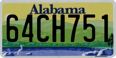 AL license plate 64CH751