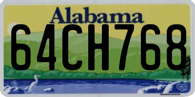 AL license plate 64CH768