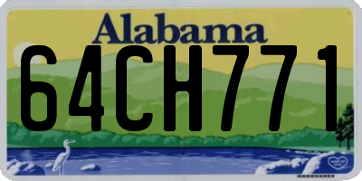 AL license plate 64CH771