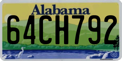 AL license plate 64CH792