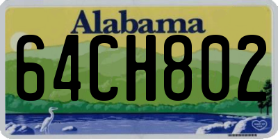 AL license plate 64CH802