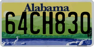 AL license plate 64CH830