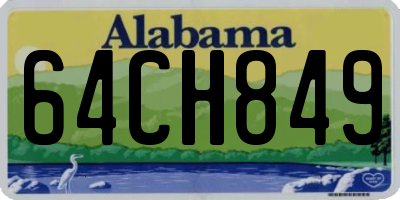 AL license plate 64CH849
