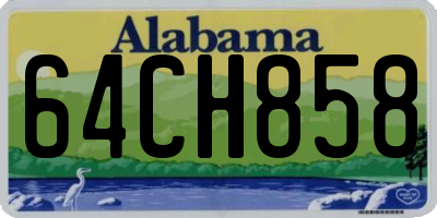 AL license plate 64CH858