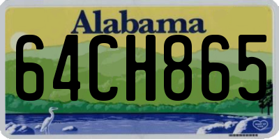 AL license plate 64CH865