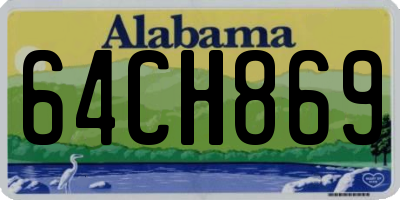 AL license plate 64CH869