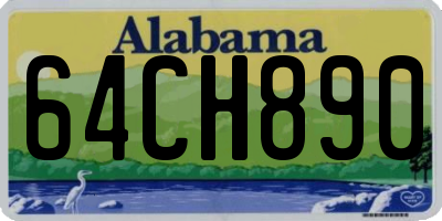AL license plate 64CH890