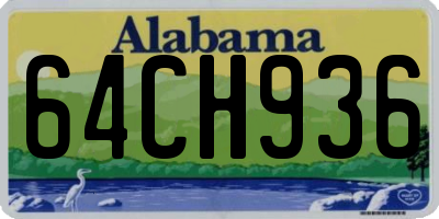 AL license plate 64CH936