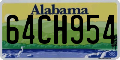 AL license plate 64CH954
