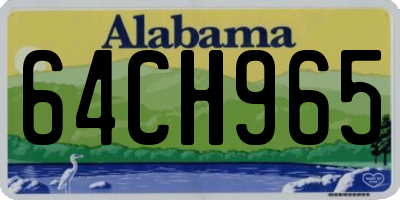 AL license plate 64CH965