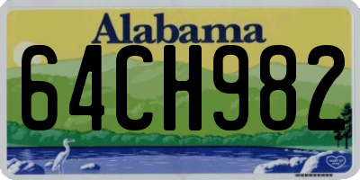 AL license plate 64CH982