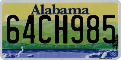 AL license plate 64CH985