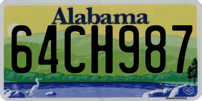 AL license plate 64CH987
