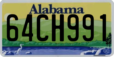 AL license plate 64CH991