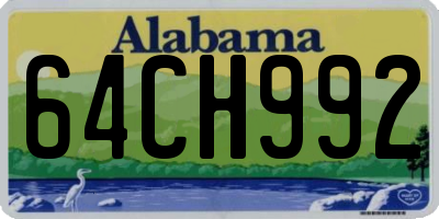 AL license plate 64CH992