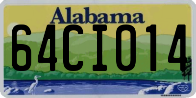 AL license plate 64CI014