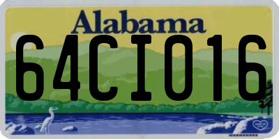 AL license plate 64CI016