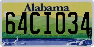 AL license plate 64CI034
