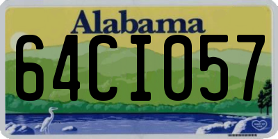 AL license plate 64CI057