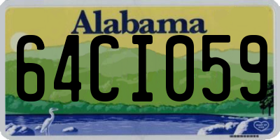 AL license plate 64CI059