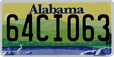 AL license plate 64CI063