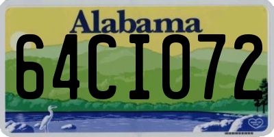 AL license plate 64CI072