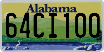 AL license plate 64CI100