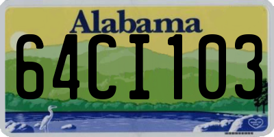 AL license plate 64CI103