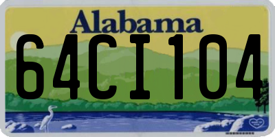 AL license plate 64CI104