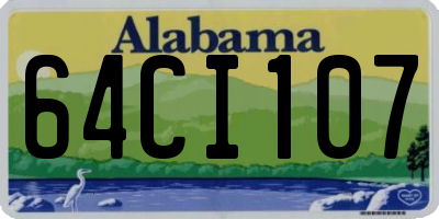 AL license plate 64CI107