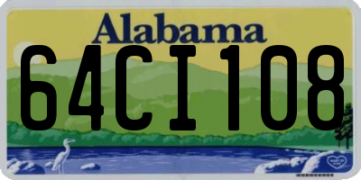 AL license plate 64CI108